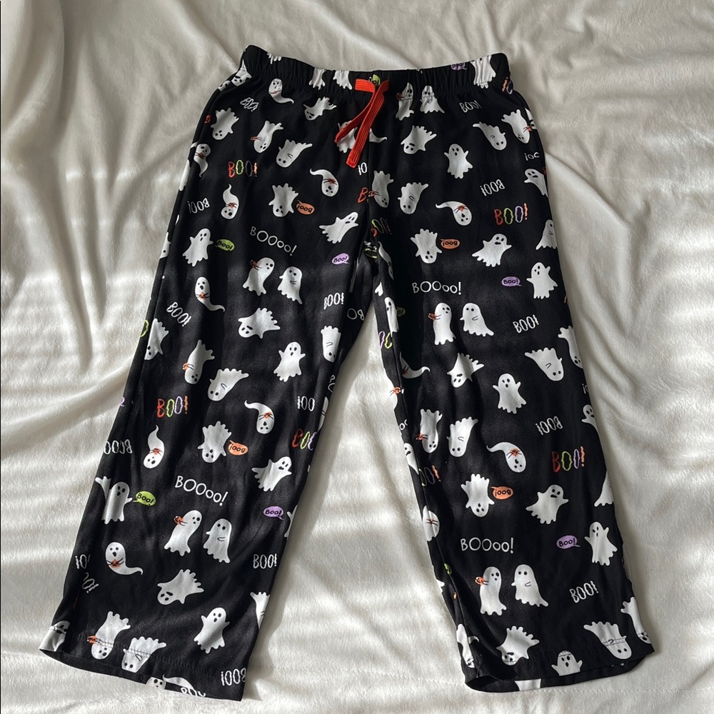 Spooky Ghost Kids Pajama Pants - Black